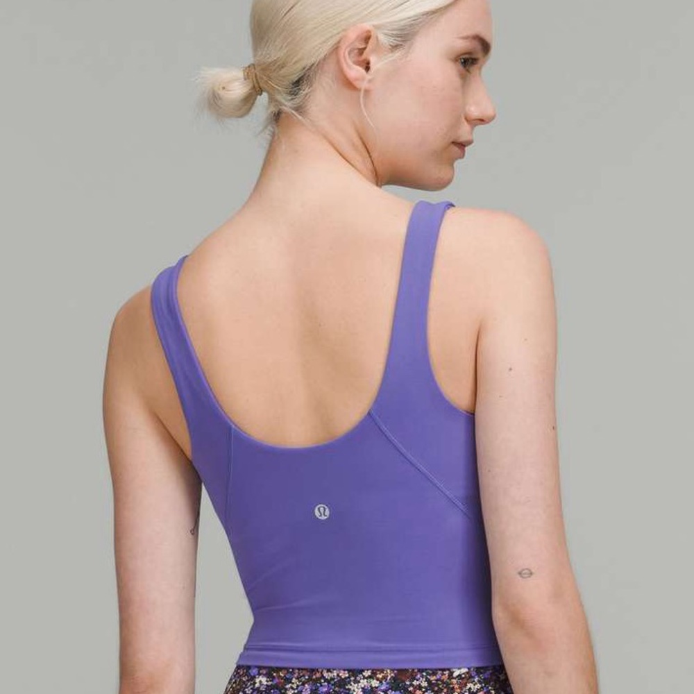 Lululemon Align Tank Top Size 6 Charged Indigo Purple Crop Yoga Pilates Spring
